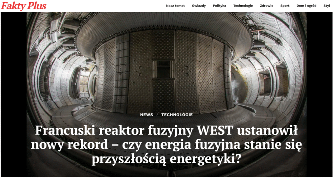 Rekord tokamaka WEST