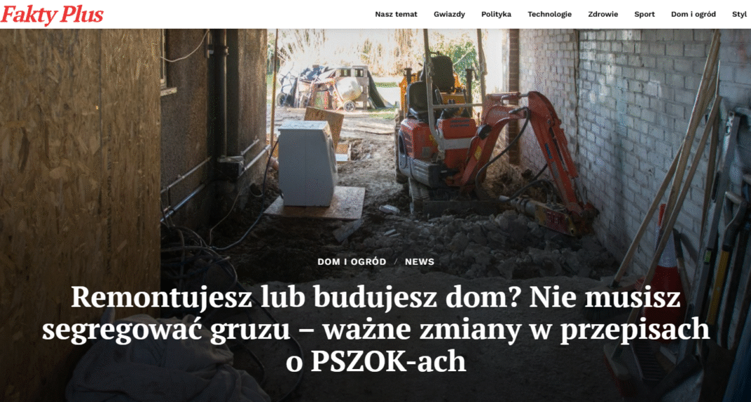 Odpady budowlane a PSZOK w 2025 – czy trzeba segregować?